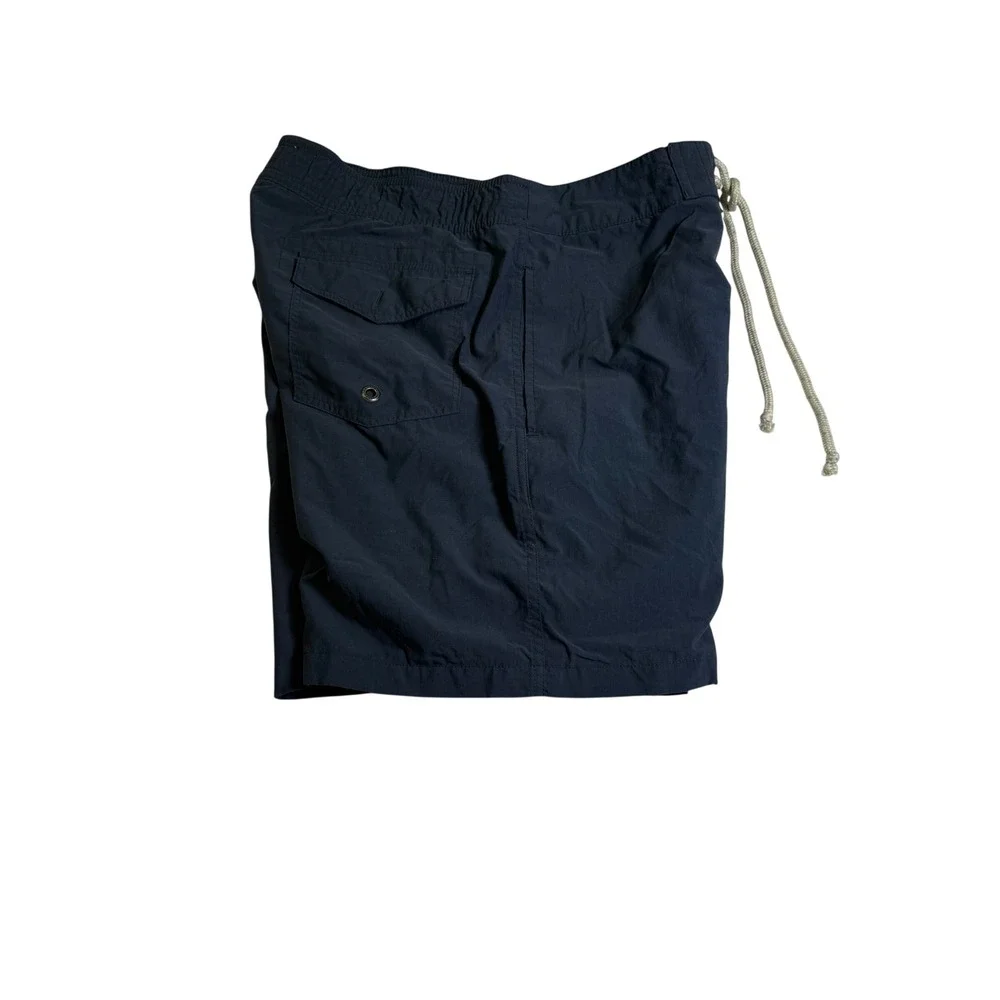 J.Crew Original Shortboard Swim Trunks Mens 30 Navy Blue 7 Inseam Nylon